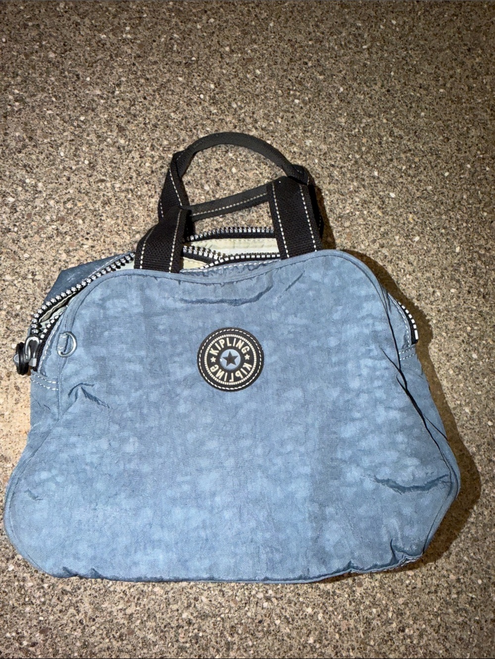 Kipling Light Blue Nylon Top-Handle Tote